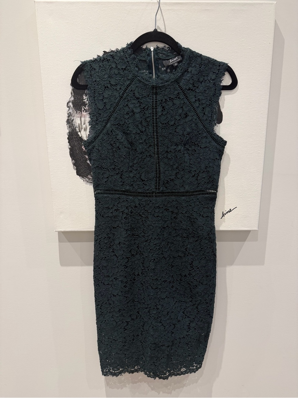Bardot Dark Teal Lace Sheath Dress